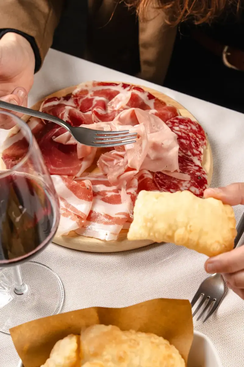 Antipasto della Nonna con gnocco fritto