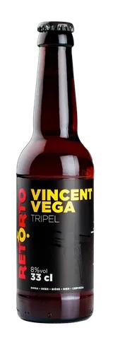 Bottiglia da 33 cl di Vincent Vega, tripel, doppio malto, Birrificio Retorto