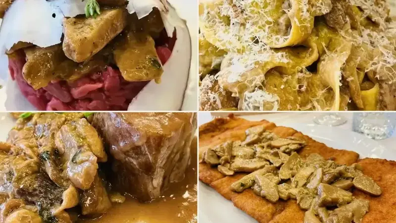 Quattro piatti d'autunno con i Funghi Porcini