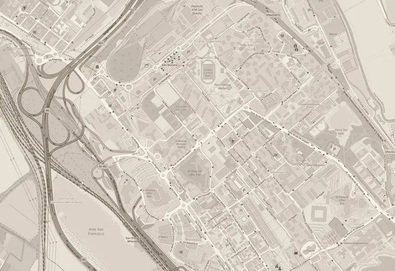 Mappa: Nonna Emilia in Via Monte Bianco 33 a San Donato Milanese, a 1,3 km dal capolinea della metro M3