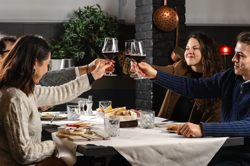 A toast at the table in my restaurant