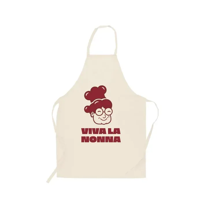 Il grembiule di cotone con la scritta Viva la Nonna